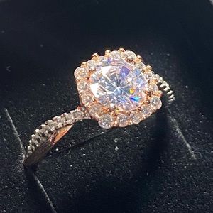 Sterling Silver and Rose Gold tone ring